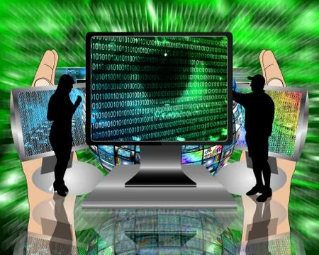 The eye of the internet 스톡 일러스트