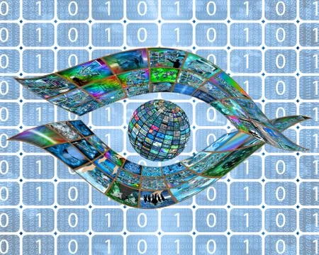 Eye of  internet Stock Illustration