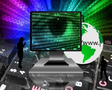 The eye of the internet 스톡 일러스트