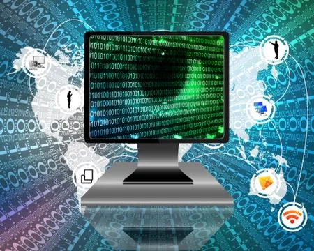 The eye of the internet Stock Illustration
