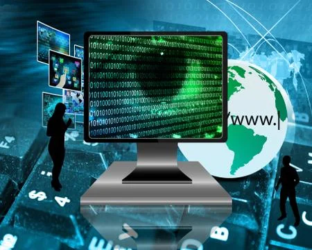 The eye of the internet 스톡 일러스트