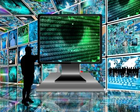 The eye of the internet 스톡 일러스트