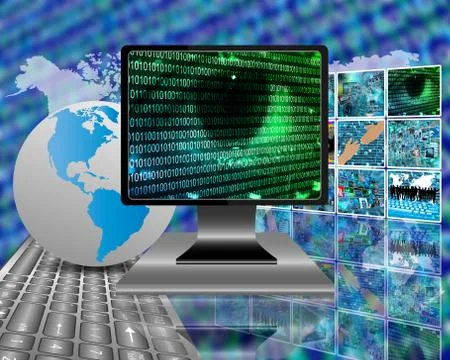 The eye of the internet 스톡 일러스트