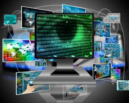 The eye of the internet Stock Illustration