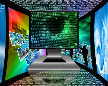 The eye of the internet Ilustración de archivo