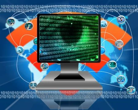 The eye of the internet 스톡 일러스트