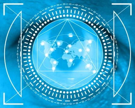 Eye of internet Illustrazione stock