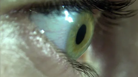 Eye iris contracting Stock Footage