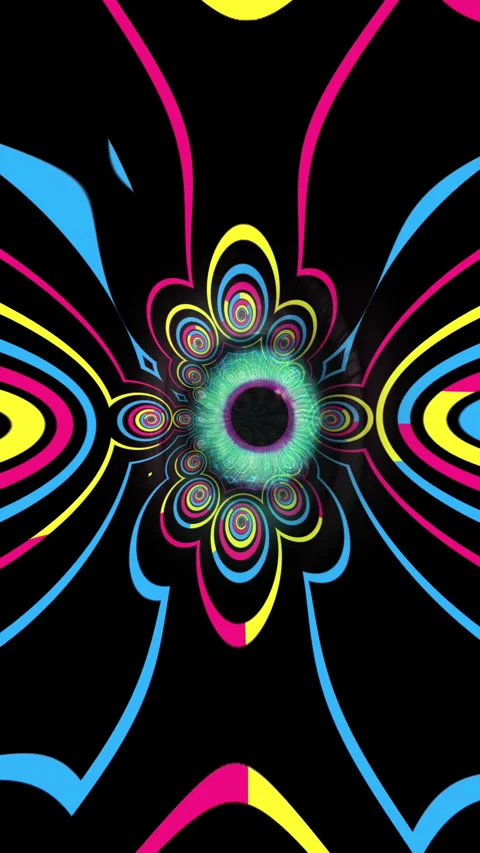 Eye Iris Ripple staring inside kaleidoscope hypnotic motion background vert.. Stock Footage 299460849