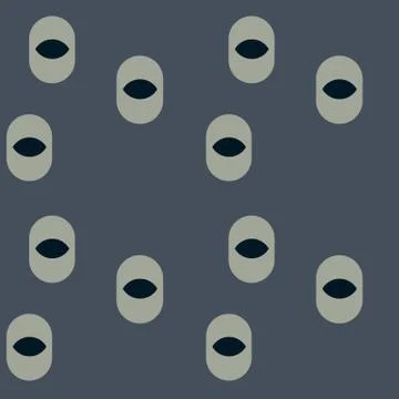 Eye irregular seamless pattern Stock Illustration