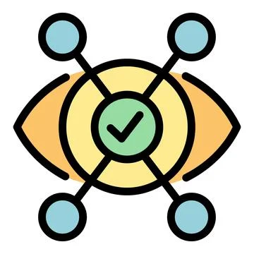 Eye key point icon vector flat イラスト素材