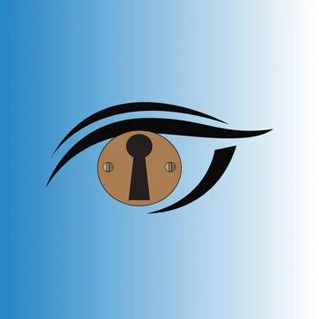 Eye with keyhole Stock Illustration