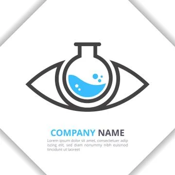Eye Lab Logo Design icon Concept, modern for your brand, company, corporate Stock Illustration