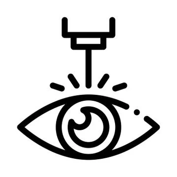 Eye Laser Correction Device Icon Thin Line Vector Illustrazione stock