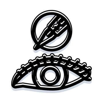Eye laser surgery improving vision medical procedure Stock Illustration
