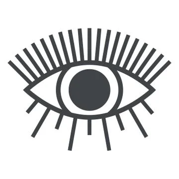 Eye with lash pattern Illustrazione stock