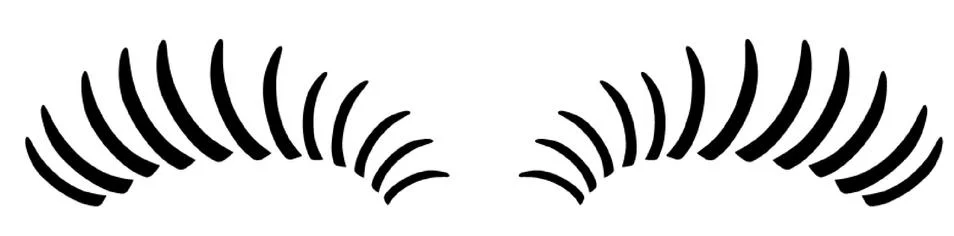 Eye Lashes Looking Up Stock Illustration