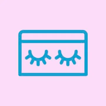 Eye lashes vector icon. Lashes vector Stock Illustration