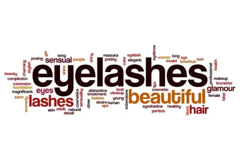 Eye lashes word cloud concept Stock Illustration