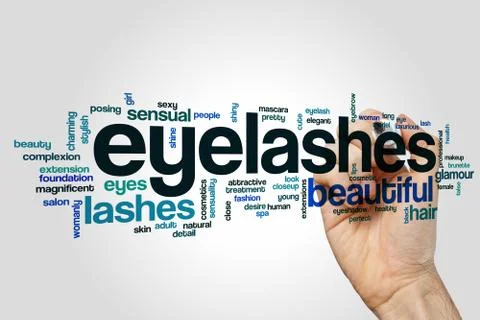 Eye lashes word cloud concept Stock Illustration
