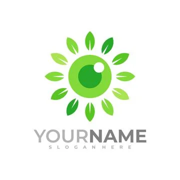 Eye leaf logo vector template, Creative Eye logo design concepts Stock Illustration