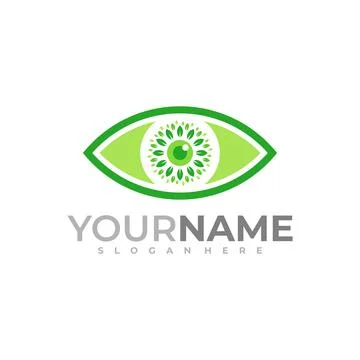 Eye leaf logo vector template, Creative Eye logo design concepts Stock Illustration