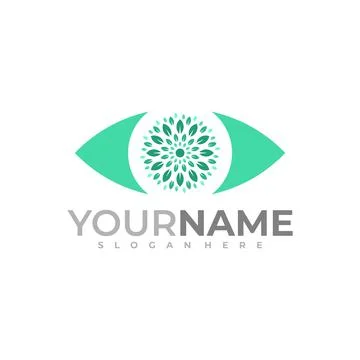 Eye leaf logo vector template, Creative Eye logo design concepts Stockillustratie