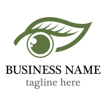 Eye with leaves logo template Stock Illustration