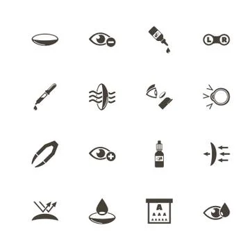 Eye Lens - Flat Vector Icons Stock Illustration