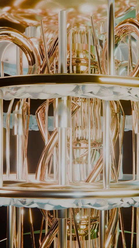 Eye Level Slide Past Dual Magnetic Coils, Vertical 9:16 4K Stock Footage 345541322