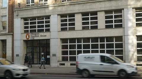 Eye level Wide Shot of Head Office of Penguin Random House in Pamlico Stock Footage 119815184