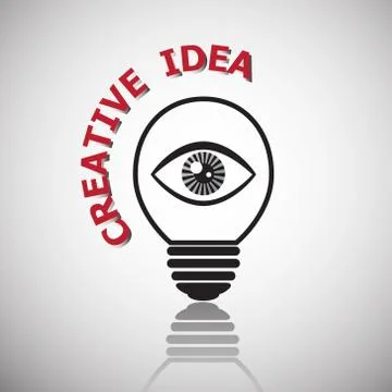 Eye with light bulb Stock-Illustration