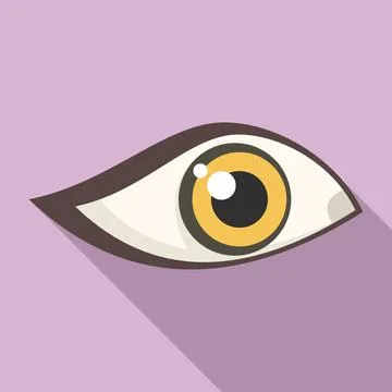 Eye light icon flat vector. View look Illustrazione stock