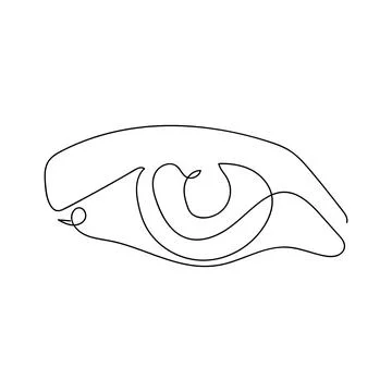 Eye line art vector design Stock Illustration