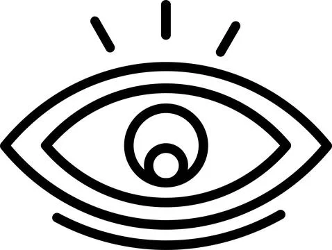 Eye  Line Icon Design Stock Illustration