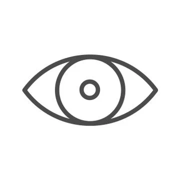 Eye line icon. Eye simple line vector icon. Symbol, logo illustration. Pixel Stock Illustration