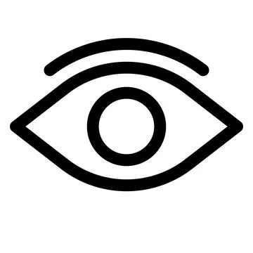 Eye line icon vector illustration isolated on white background Stock Illustration