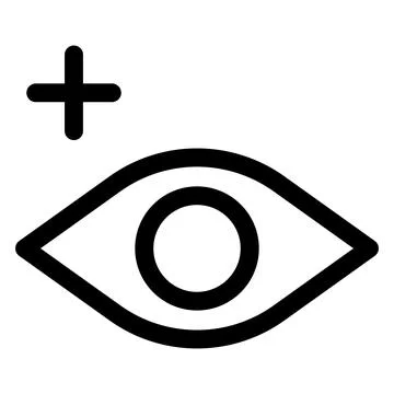 Eye line icon vector illustration isolated on white background Stock Illustration