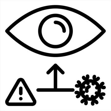 Eye line icon vector illustration isolated on white background Stock Illustration