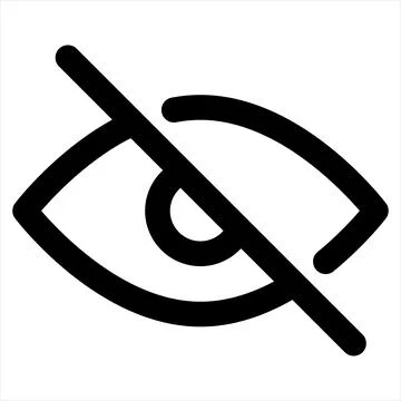 Eye line icon vector illustration isolated on white background Stock Illustration
