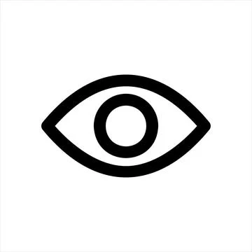 Eye line icon vector illustration isolated on white background Stock Illustration