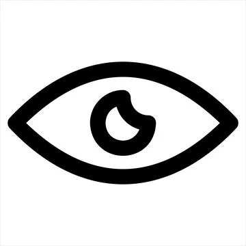 Eye line icon vector illustration isolated on white background Stock Illustration