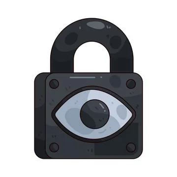 Eye Lock illustration 스톡 일러스트