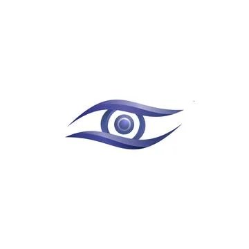 Eye Logo Design Template, Creative Vision Logotype concept. Blue Eye Logo v.. Illustrazione stock