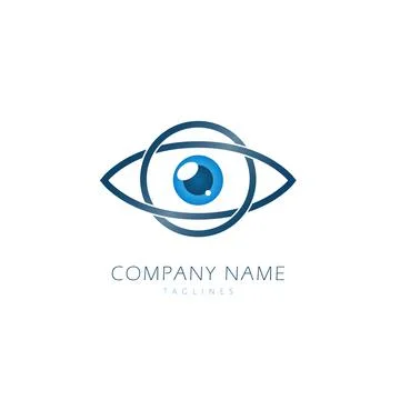 EYE Logo Design Template Flat Style Design. Vector Illustration Stock Illustration