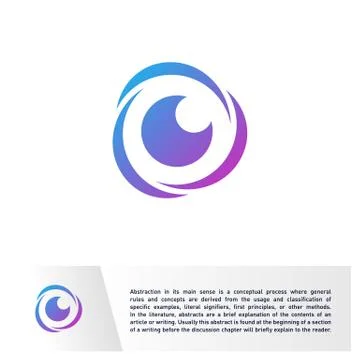 Eye Logo design vector template. Spiral Vision, Vortex, Circle. Colorful Icon Stock Illustration