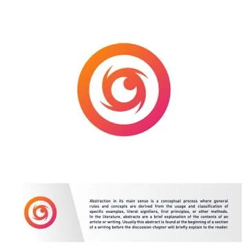 Eye Logo design vector template. Spiral Vision, Vortex, Circle. Colorful Icon Stock Illustration