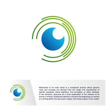 Eye Logo design vector template. Spiral Vision, Vortex, Circle. Colorful Icon Stock Illustration