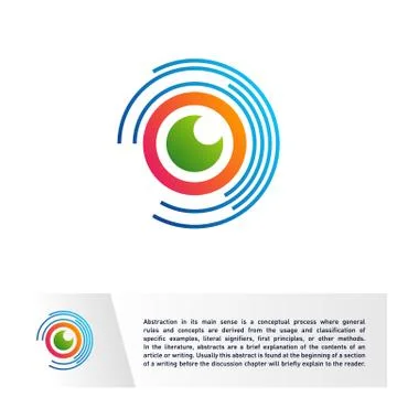 Eye Logo design vector template. Spiral Vision, Vortex, Circle. Colorful Icon Stock-Illustration