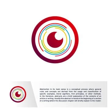 Eye Logo design vector template. Spiral Vision, Vortex, Circle. Colorful Icon Stock Illustration